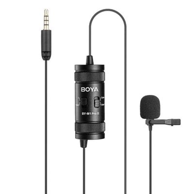 BOYA BY-M1 PRO II, Lavalier/lapel-mikrofon, -32 dB, 50 - 20000 Hz, 78 dB, Retningsuavhengig, Koblet med ledninger (ikke trådløs)