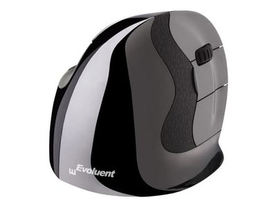 Evoluent VerticalMouse D Medium - Vertikal mus - ergonomisk - laser - 6 knapper - trådløs - USB trådløs mottaker