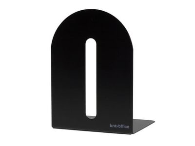 Bokstøtte i metall, 20x14x11 cm, svart - 2 stk./pakning