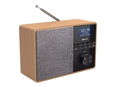 Philips TAR5505 - Bärbar DAB-radio - 5 Watt - ljust trä