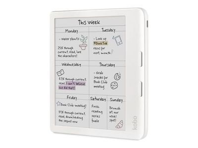 Kobo Libra Colour - eBook-leser - 32 GB - 7" farge E Ink Kaleido 3 (1264 x 1680) - berøringsskjerm - Wi-Fi 5, Bluetooth - hvit