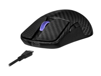 ASUS ROG Harpe Ace Extreme - Mus - optisk - 5 knapper - kablet, trådløs - USB, Bluetooth 5.1, 2.4 GHz - USB ROG Omni trådløs mottaker - svart