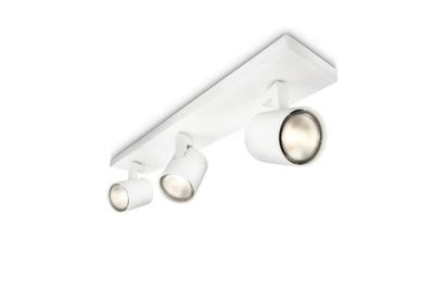Philips myLiving Runner tak-/väggspotlight 3 x, Utanpåliggande spotlight, GU10, 3 lampor, LED, 220-240 V, Vit