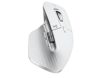 Logitech MX Master 3S - Mus - laser - 7 knappar - trådlös - Bluetooth, 2,4 GHz - Logitech BOLT-mottagare - Blekgrå