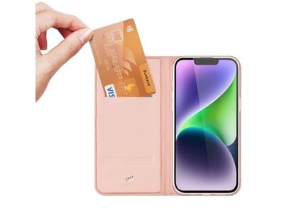 Dux Ducis-deksel til iPhone 15 Plus Dux Ducis Skin Pro Flip-deksel og lommebok - Rosa