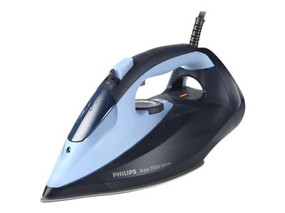 Philips 7000 series DST7041 - Ångstrykjärn med automatisk avstängning - sula SteamGlide Elite - 2400 W - ljusblå/mörkblå