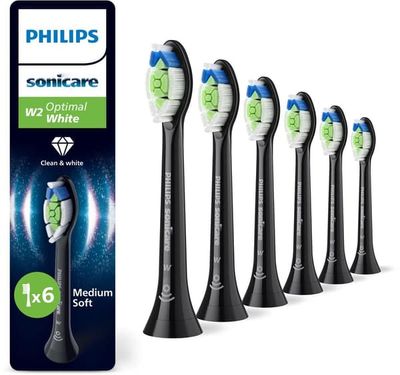 Philips Sonicare W2 Optimal White tandborsthuvuden - svarta - 6-pack