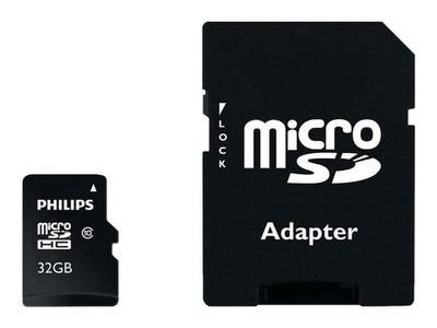 Philips FM32MP45B - Flash-minneskort (microSDHC/SD-adapter ingår) - 32 GB - Klass 10 - microSDHC