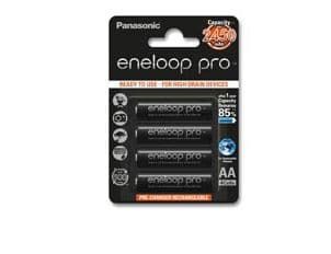 Panasonic Eneloop Pro AA-batteri 2500 mAh NiMH, 4-pk BK-3HCDE/4BE