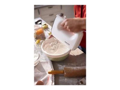 Philips Viva Collection HR3740 - Handmixer - 450 W - vit/cashmeregrå