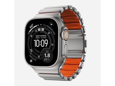 Nomad Stratos Band, Band, Smartwatch, Självtorkning, Apple, Ultra 1-11 and SE, Titan