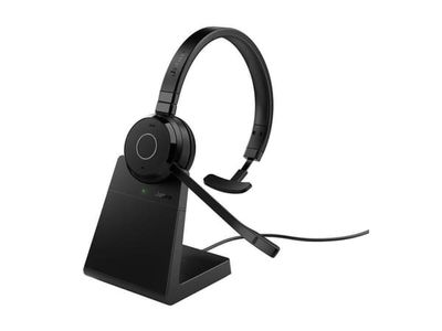 Jabra Evolve 65 TE Mono - Headset - på örat - Bluetooth - trådlös - USB-A via Bluetooth-adapter - ljudisolerande - Certifierad för Microsoft-teams