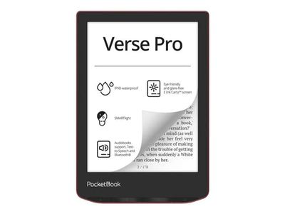 PocketBook Verse PRO - eBook-leser - Linux 3.10.65 - 16 GB - 6" 16 grånivåer (4-bts) E Ink Carta (1072 x 1448) - berøringsskjerm - Bluetooth, Wi-Fi...