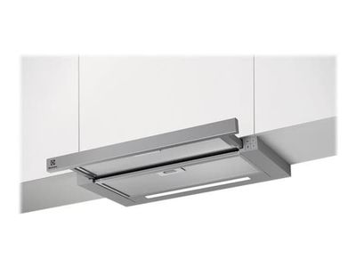 Electrolux 600 LFP616X - Panser - teleskopisk - bredde: 59.8 cm - dybde: 30 cm - ekstraksjon og resirkulasjon (-) - grå