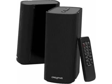 Creative T100 - Högtalare - för persondator - trådlös - Bluetooth - 40 Watt (Total) - svart