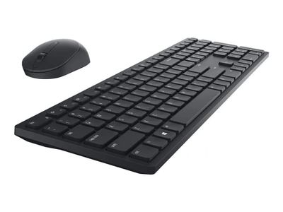 Dell Pro KM5221W - Tastatur- og mussett - trådløs - 2.4 GHz - QWERTY - Pan Nordic - svart - med 3 years NBD Advance Exchange - for Latitude 3320, 3...