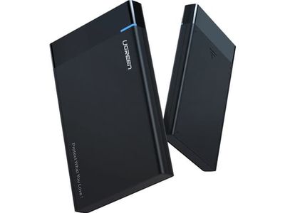 UGREEN US221 2,5" ekstern HDD/SSD-kabinett, SATA 3.0, USB-C, 50 cm (svart)