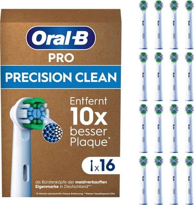 Oral-B PRO Precision Clean tannbørstehoder – hvite – 16-pakning