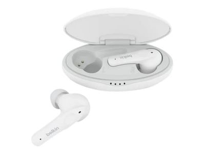Belkin SoundForm Nano for Kids - True wireless-hörlurar med mikrofon - inuti örat - Bluetooth - vit