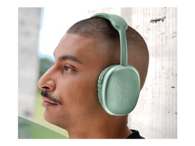 MUSIC SOUND Maxi2 - Hörlurar med mikrofon - fullstorlek - Bluetooth - trådlös - grön