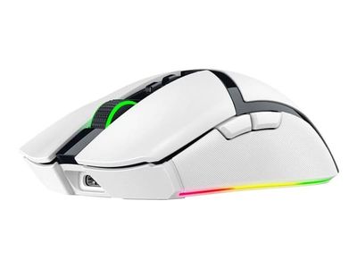 Razer Cobra Pro - Mus - gaming - høyrehendt - optisk - 8 knapper - kablet, trådløs - USB - hvit