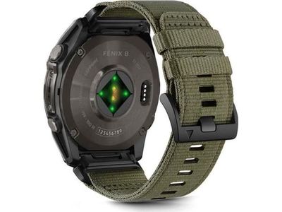 Tech-Protect nylon classic-deksel til Garmin Fenix 5X/5X Plus/6X/6X Pro/7X/8 (51 mm) olivengrønn