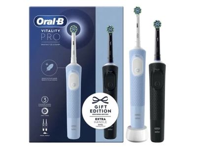 Oral-B Vitality Pro Duo elektrisk tannbørstesett – blå og svart