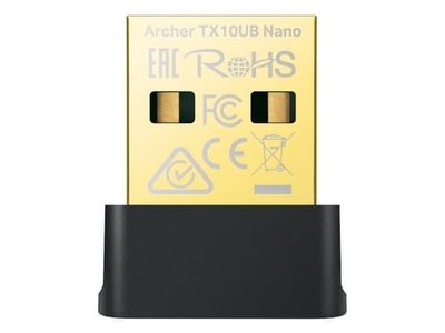 TP-Link Archer TX10UB Nano, Trådlös, USB, Bluetooth, 600 Mbit/s, Svart