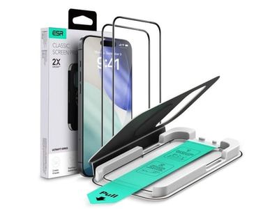 ESR UltraFit herdet glass 2-pk til iPhone 17 Pro - transparent