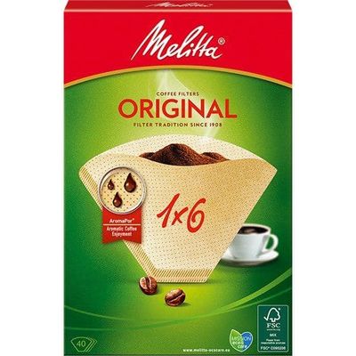Melitta Kaffefilter 1X6 - 40 stk.