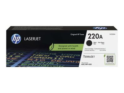 HP 220A - Svart - original - LaserJet - tonerpatron (W2200A) - for Color LaserJet Pro 4202de, 4202dn, 4202dw, 4202dwe, 4302dw, 4302dwe, 4302fdn