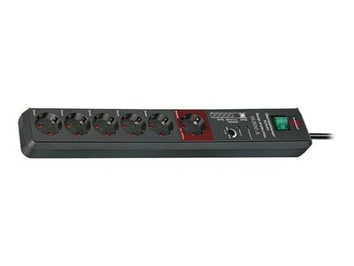 brennenstuhl Secure-Tec - Overspenningsavleder - 3500 watt - utgangskontakter: 6 - antrasitt