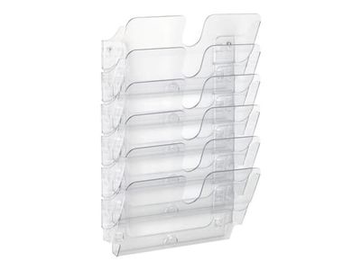 DURABLE FLEXIPLUS - Literaturholder - veggmonterbar - 6 rom - for A4 - gjennomsiktig
