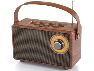 Tiross retro-radio med Bluetooth og BT-USB-avspiller