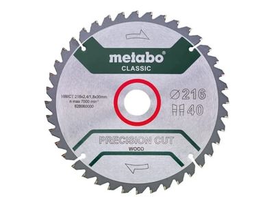 Metabo Classic Precision Cut Wood - Sirkelformet sagblad - 216 mm - 40 tenner