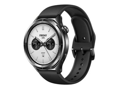 Xiaomi Watch S4 - Smartklokke med stropp - fluororubber - svart - håndleddstørrelse: 140-210 mm - display 1.43" - Bluetooth, NFC - 44.5 g