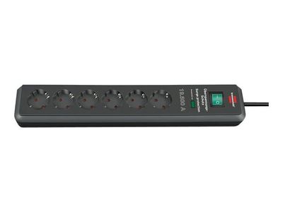 brennenstuhl Secure-Tec 19.500A - Överspänningsskydd - AC 230 V - 3500 Watt - utgångskontakter: 6 - antracit