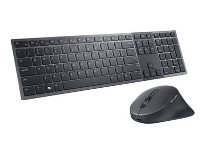 Dell Premier KM900 - Tastatur- og mussett - samarbeid - bakbelysning - trådløs - 2.4 GHz, Bluetooth 5.1 - QWERTY - Pan Nordic - grafitt - med 3 yea...