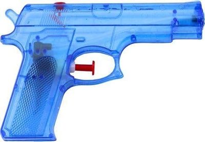 LeanToys liten plast vannpistol blå 15 cm x 10,5 cm