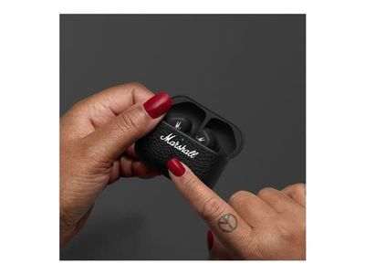 Marshall Motif II - True wireless-hörlurar med mikrofon - inuti örat - Bluetooth - aktiv brusradering - svart