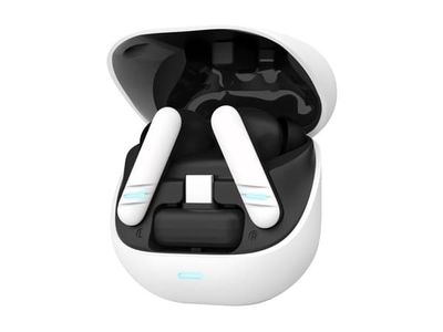 Trust Gaming GXT 409 Oxxie - True wireless-hodetelefoner med mikrofon - i øret - Bluetooth / 2,4 GHz radiofrekvens - lydisolerende - hvit