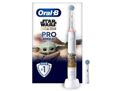 Oral-B PRO 14876674, Barn, Roterende Tannbørste, Daglig stell, Polering, Sensitiv / Myk, Flerfarget, Hvit, 4 x 30 sec, Soft (myk)
