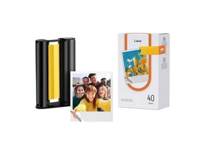 Liene Amber 3x3" selvklebende fotopapir 40 ark + 1 refill