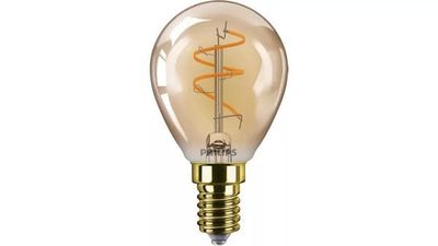 Philips Vintage LED - LED-glödlampa med filament - form: G95 - E14 - 3.1 W (motsvarande 25 W) - klass F - flamljus - 2200 K - bärnsten