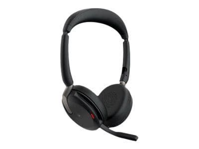 Jabra Evolve2 65 Flex MS Stereo - Headset - på örat - Bluetooth - trådlös - aktiv brusradering - USB-C - svart - Certifierad för Microsoft-teams