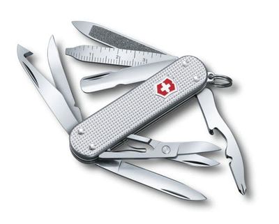 Victorinox MiniChamp Alox, Fällkniv av slipjoint-modell, Kniv med flera verktyg, 10 mm, 40 g