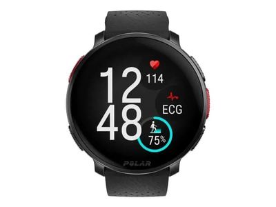 Polar Vantage V3 - Aluminium - Sportsklokke med reim - Silikon - Skjerm 3,5 cm (1,39") - 32 GB - Bluetooth - 57 g - Night Black (900108890)