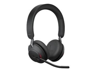 Jabra Evolve2 65 MS Stereo - Hodesett - on-ear - Bluetooth - trådløs - USB-C - lydisolerende - svart - Certified for Microsoft Teams