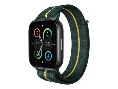 Motorola Moto Watch Fit - Aluminum - smart klocka med band - tyg - display 1.9" - Bluetooth - 25 g - vandringsgrön