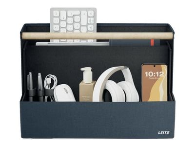 Leitz - Skrivebordsordner: 38 x 19 x 26 cm - mørk grå